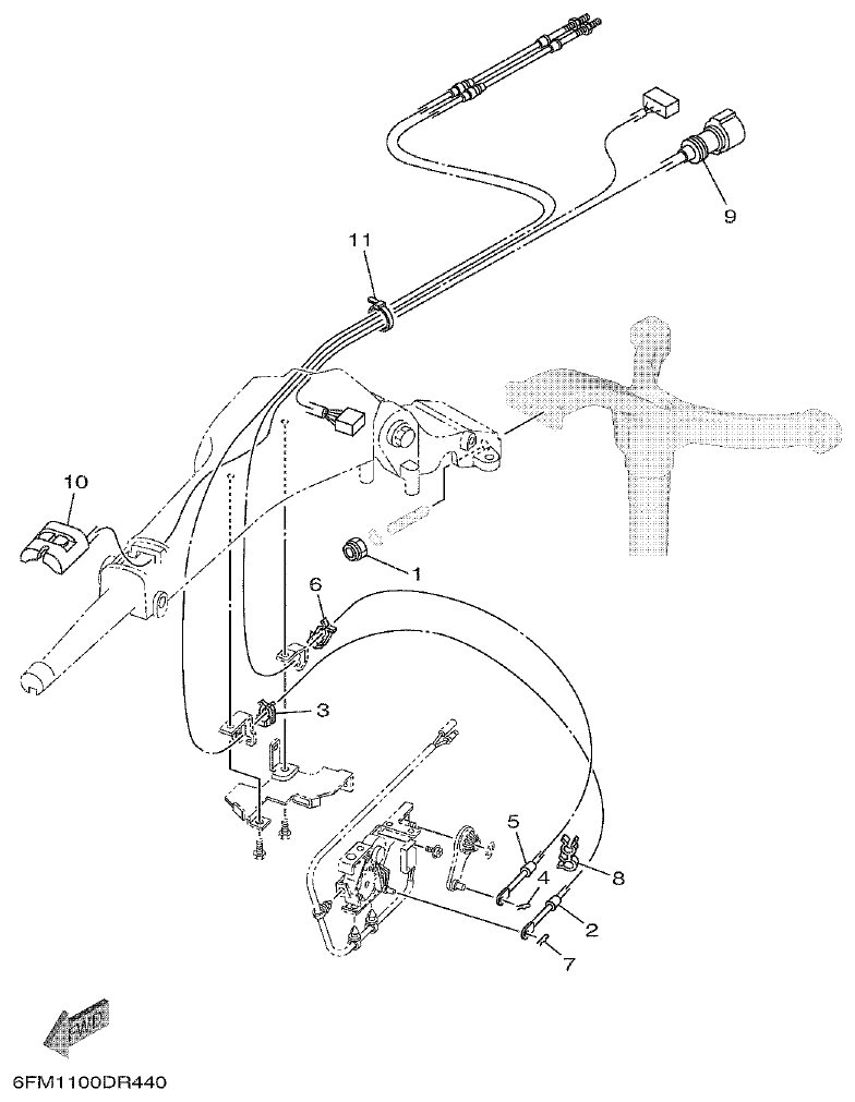 Yamaha F25G OPTIONAL PARTS 5 parts diagram